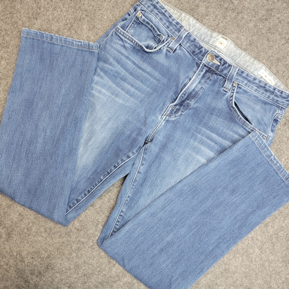 Agave Denim‎ Jeans 33 Womens Blue Denim Faded Hand Classic Straight Leg USA